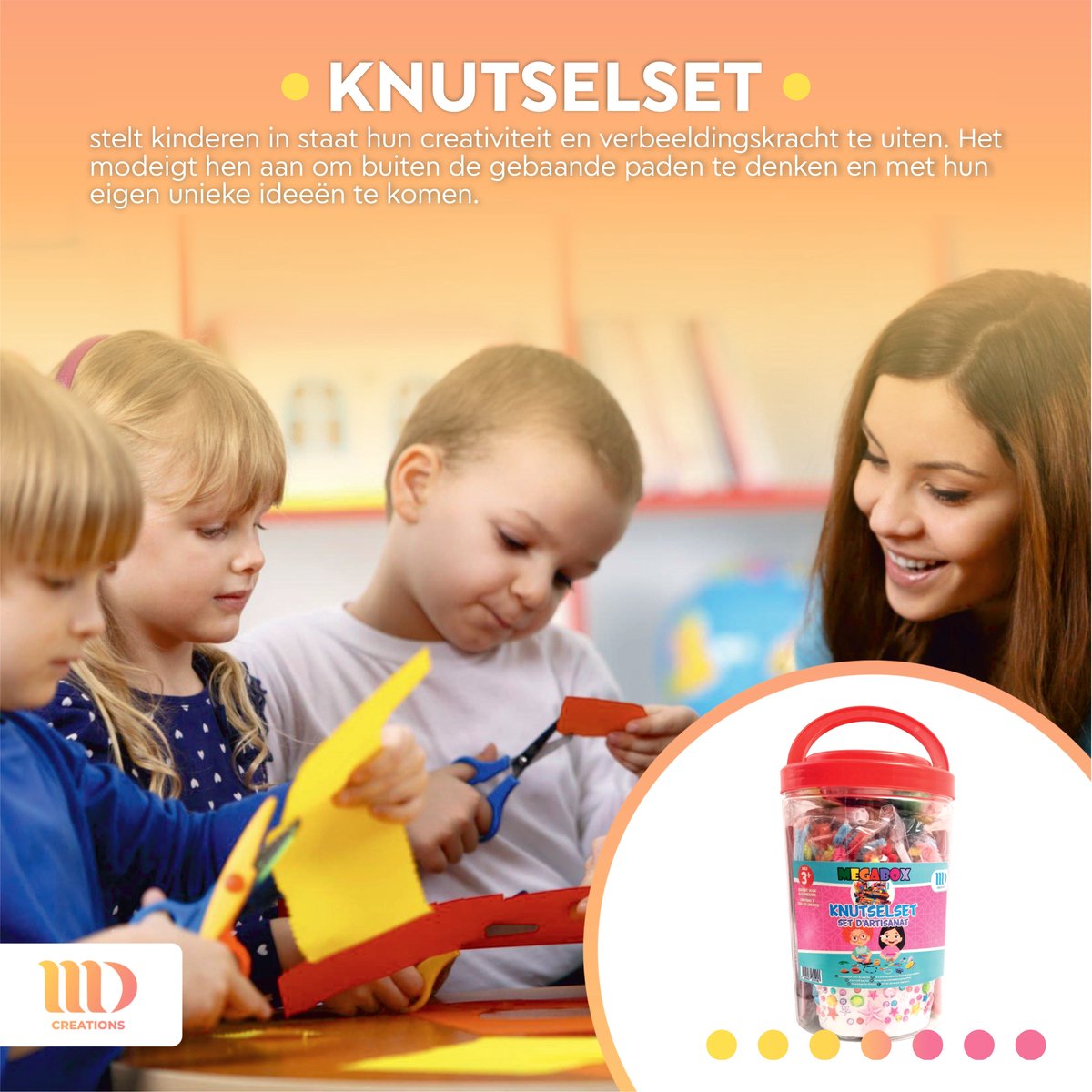 MD Creations ® - Coffret de bricolage - Accessoires - Bricolage - Boîte de rangement - Kit de bricolage - Boîte de bricolage - Boîte à outils de bricolage - Kit de bricolage pour filles