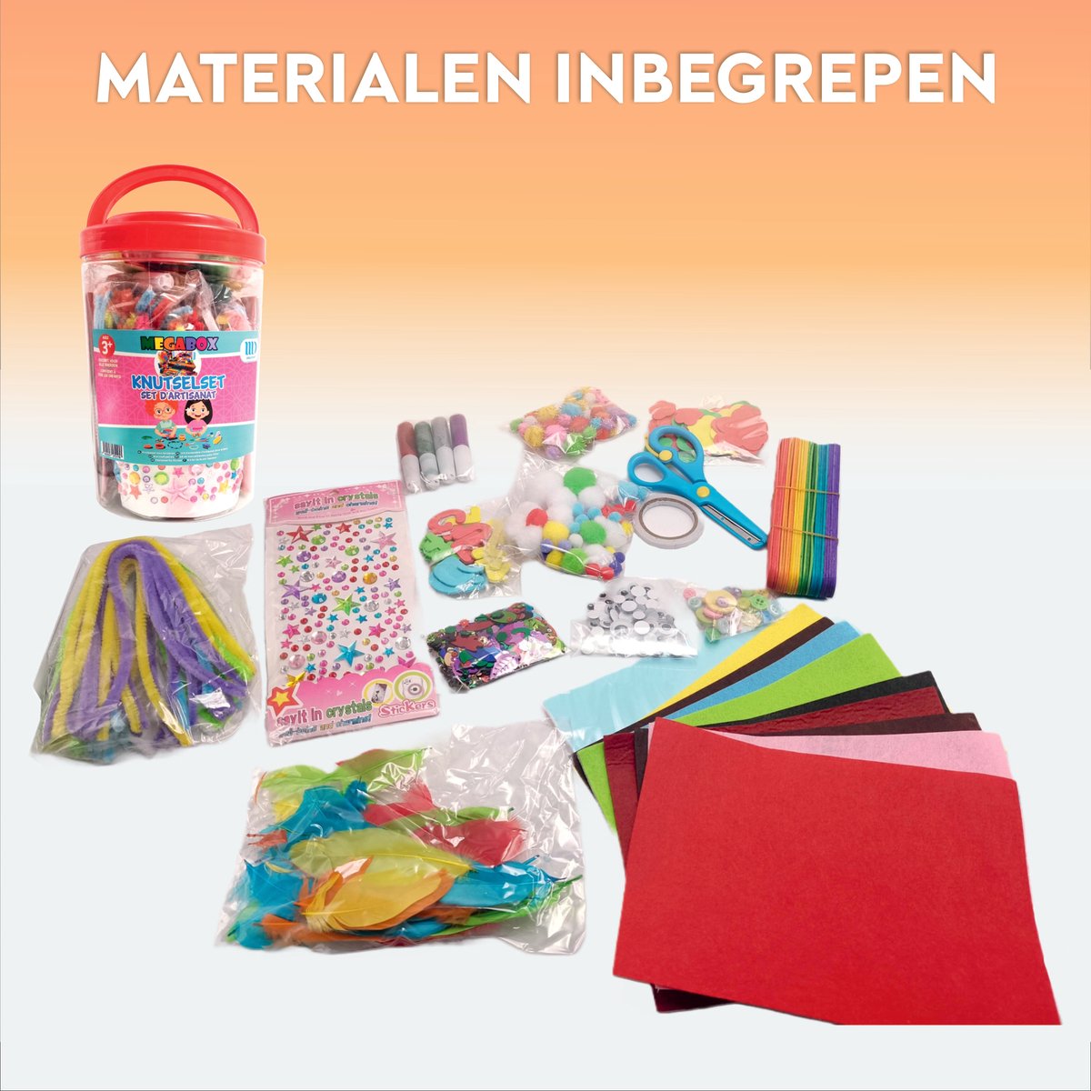 MD Creations ® - Coffret de bricolage - Accessoires - Bricolage - Boîte de rangement - Kit de bricolage - Boîte de bricolage - Boîte à outils de bricolage - Kit de bricolage pour filles