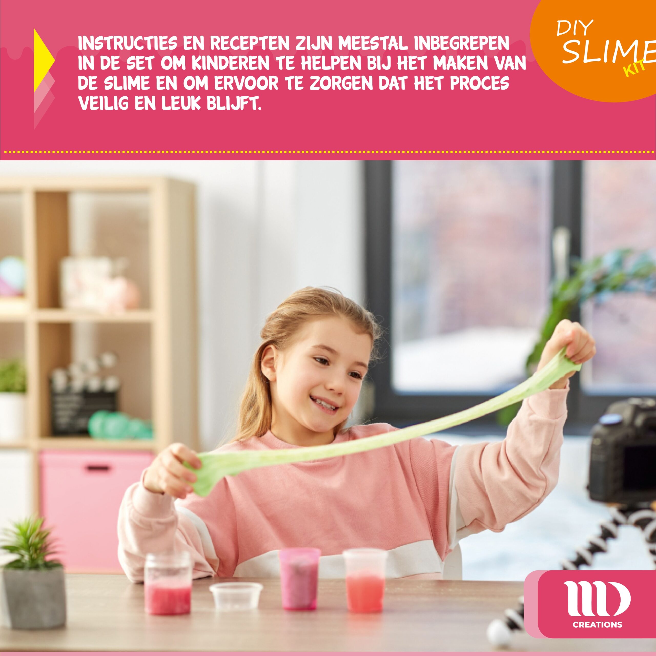 MD Creations - Set de slime - slime pour enfants - slime cristallin, œufs de slime - tubes avec paillettes - étoiles - boules de mousse colorées - set de slime pour enfants